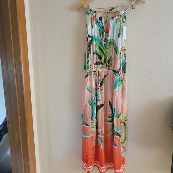 Trina Turk, Costa De Prata Tropical Swimsuit Cover-Up Dress, Multi, Size Small - Picture 5 of 11